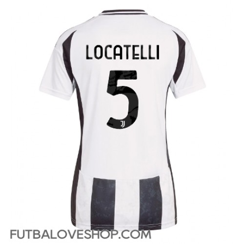 Dres Juventus Manuel Locatelli #5 Domáci pre Ženy 2024-25 Krátky Rukáv